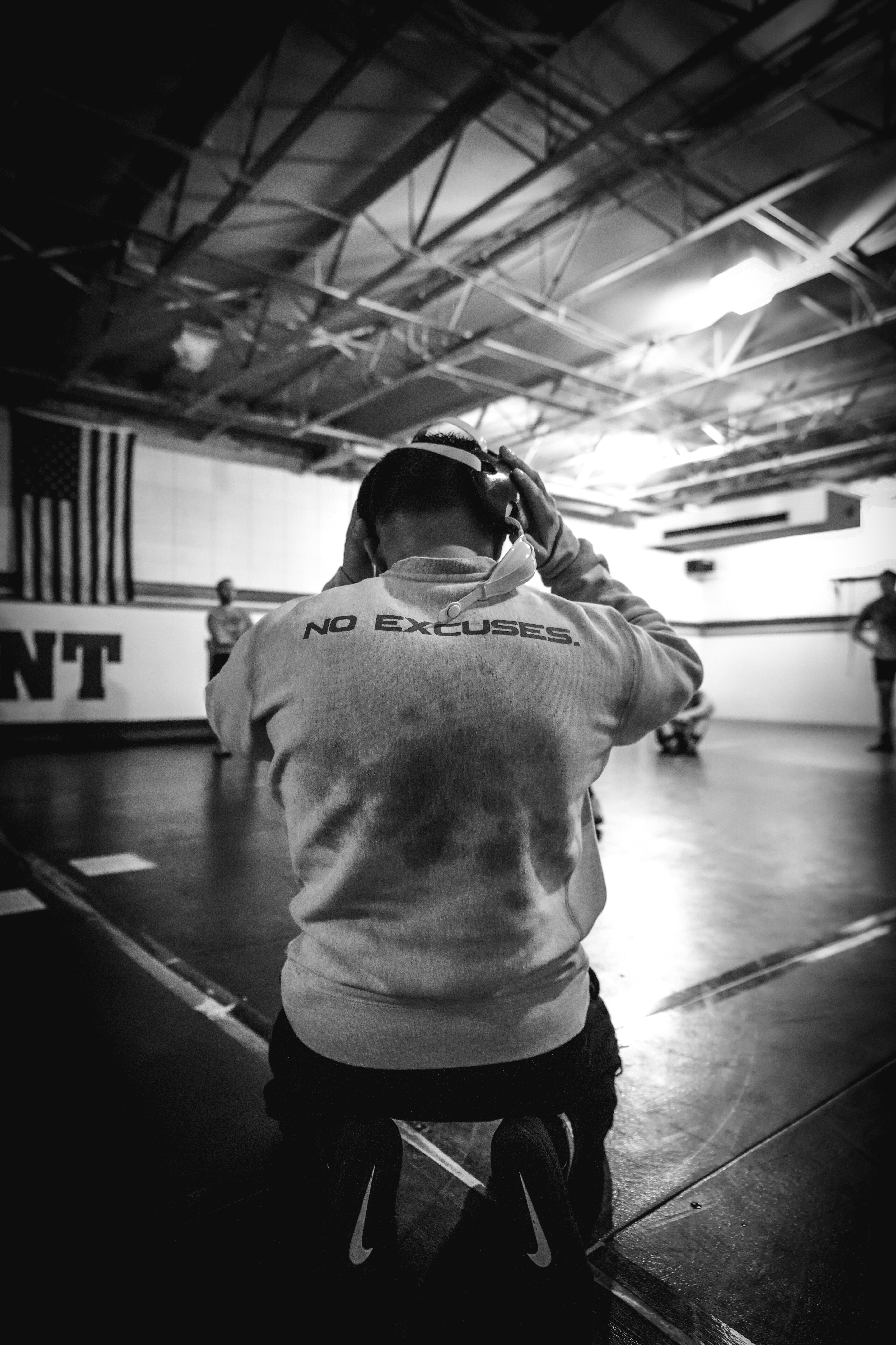 USMMA wrestling team in practice