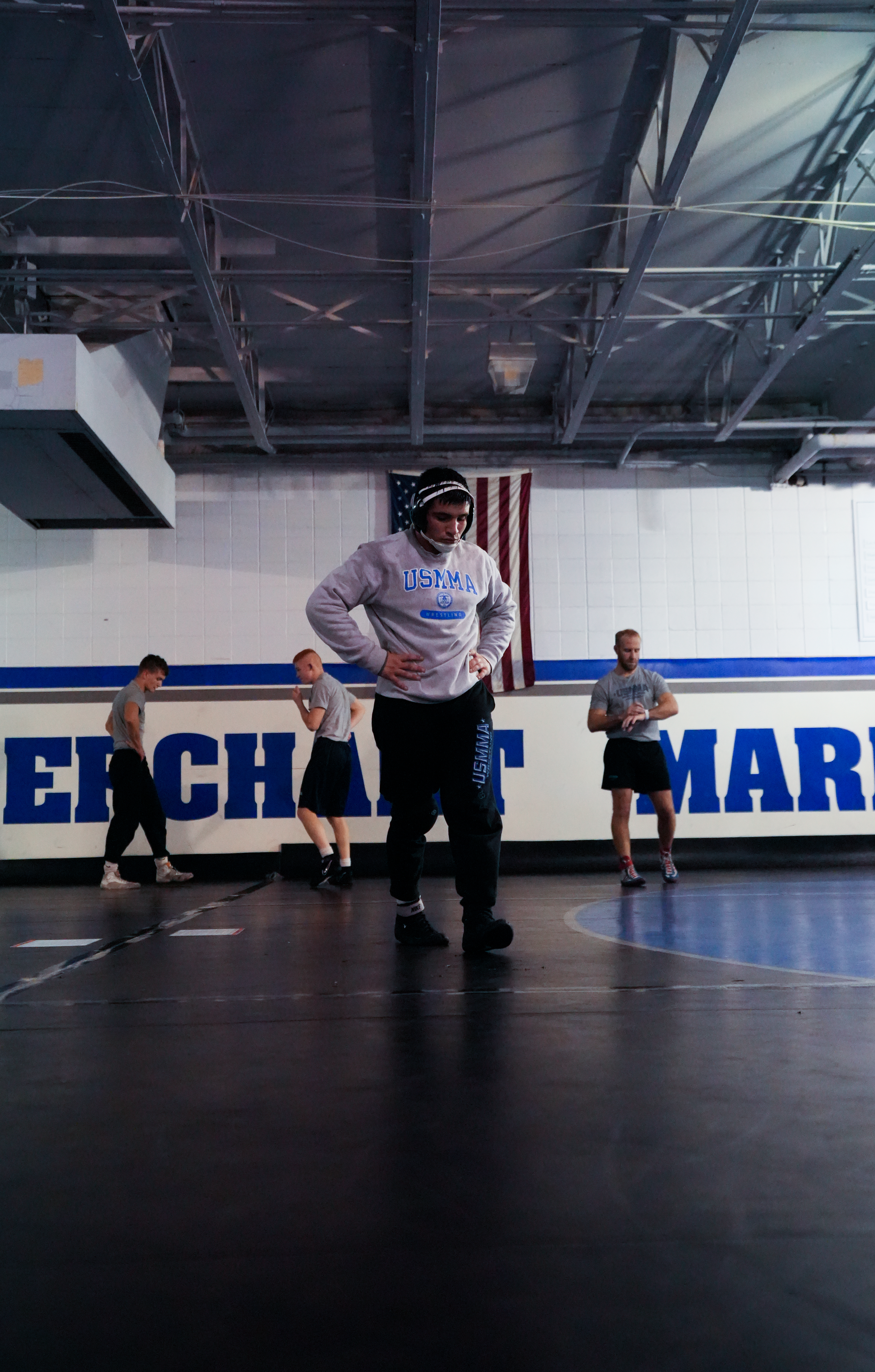 USMMA wrestler training